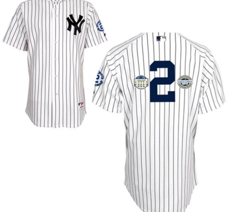 New York Yankees Derek Jeter White Commemorative Throwback Jersey