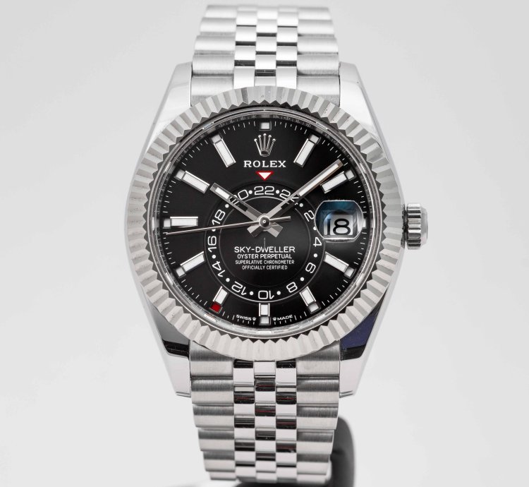 Rolex Sky-dweller Oyster Perpetual Black Dial Jubilee Stainless Steel 42mm 336934 - 2023