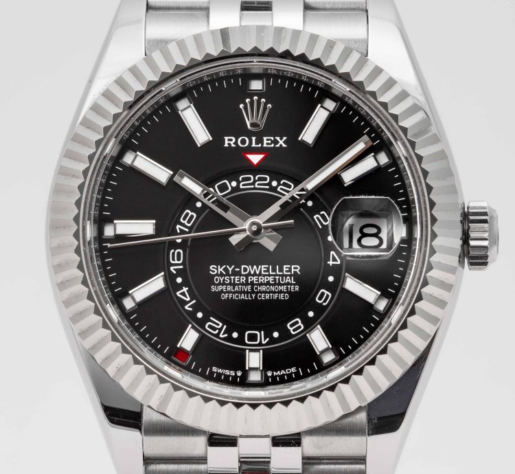Rolex Sky-dweller Oyster Perpetual Black Dial Jubilee Stainless Steel 42mm 336934 - 2023