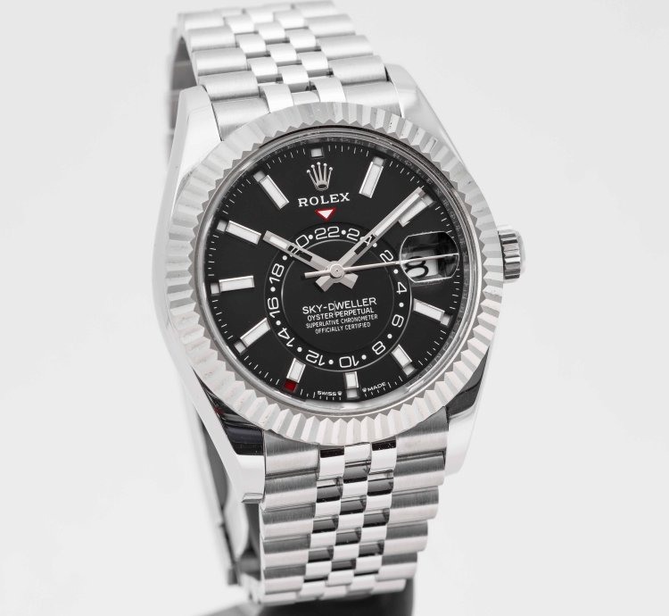 Rolex Sky-dweller Oyster Perpetual Black Dial Jubilee Stainless Steel 42mm 336934 - 2023