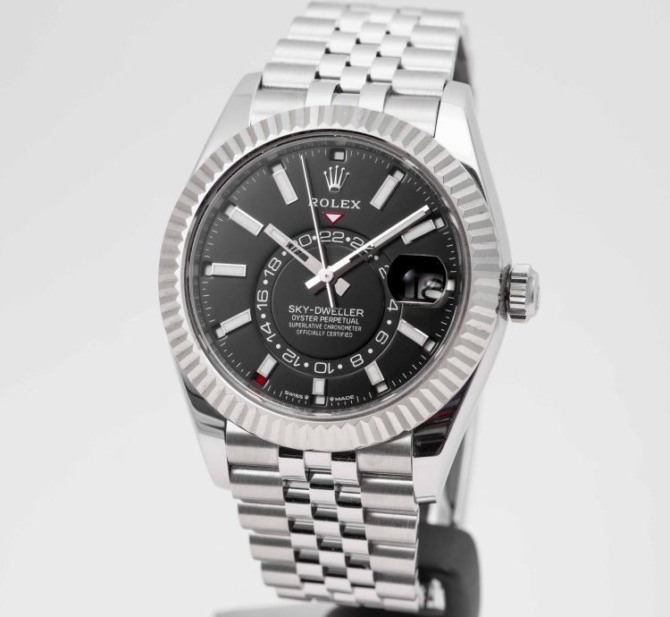 Rolex Sky-dweller Oyster Perpetual Black Dial Jubilee Stainless Steel 42mm 336934 - 2023