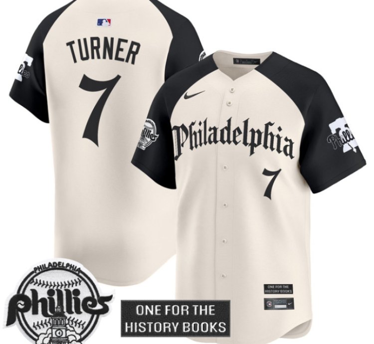 Trea Turner Jersey 7 Phillies Retro Newspaper Edition Vapor Premier Limited Stitched Alternate