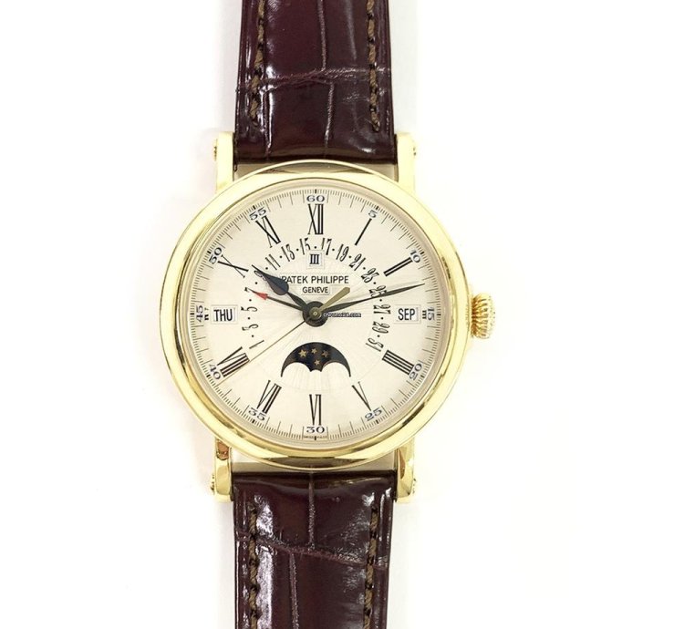 Patek Philippe Perpetual Calendar Grand Complications Yellow Gold White Roman Dial 5159j-001