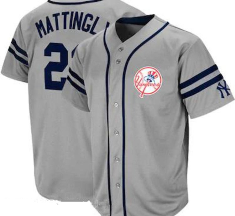 New York Yankees Don Mattingly Gray Heater Throwback Jersey