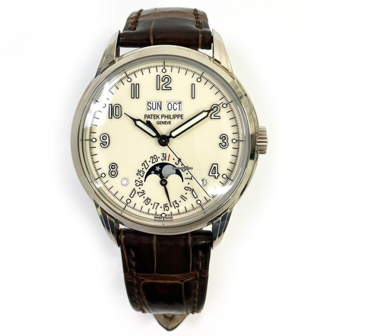 Patek Philippe Perpetual Calendar Ivory Arabic Dial 5320g-001