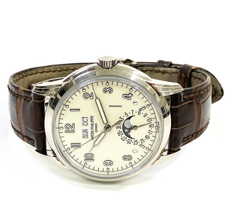 Patek Philippe Perpetual Calendar Ivory Arabic Dial 5320g-001