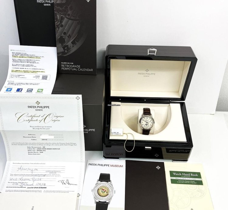 Patek Philippe Perpetual Calendar Ivory Arabic Dial 5320g-001