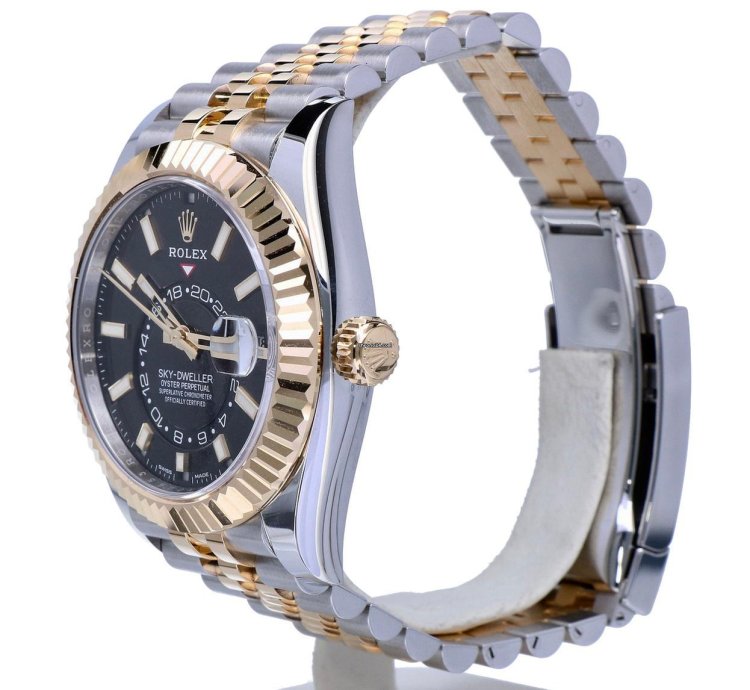 Rolex Sky-dweller Oyster Sky-dweller Jubilee Gold Steel Black Dial 42 Mm Unworn 2023