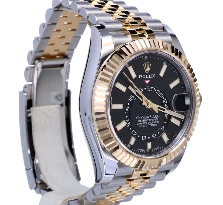 Rolex Sky-dweller Oyster Sky-dweller Jubilee Gold Steel Black Dial 42 Mm Unworn 2023