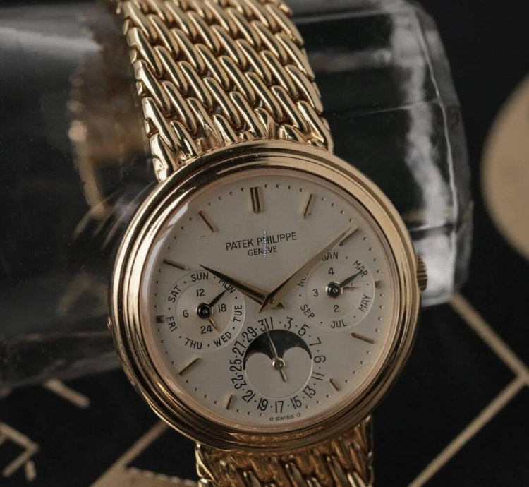 Patek Philippe Perpetual Calendar Moon Phase Ivory Dial Geneve Seal