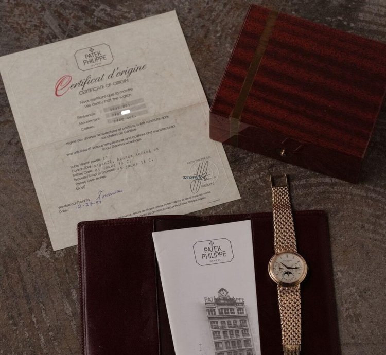 Patek Philippe Perpetual Calendar Moon Phase Ivory Dial Geneve Seal
