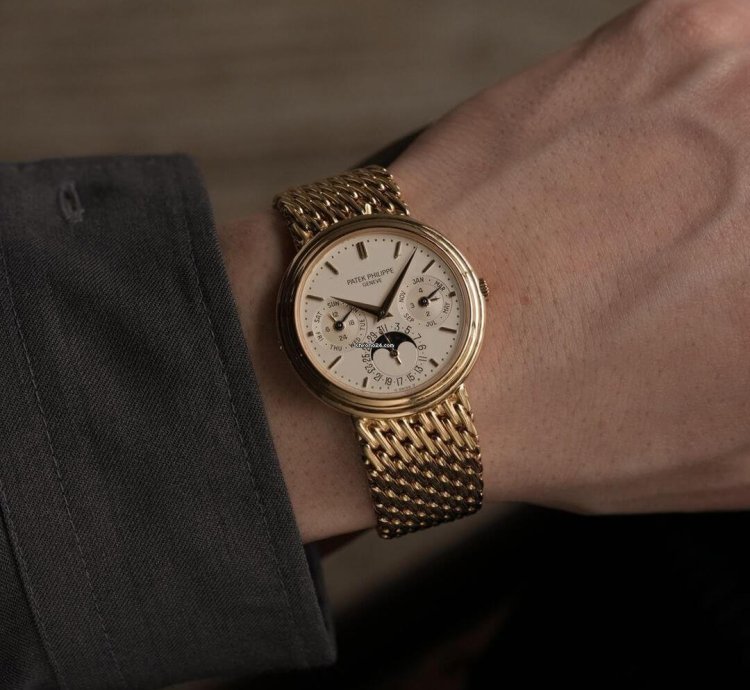Patek Philippe Perpetual Calendar Moon Phase Ivory Dial Geneve Seal