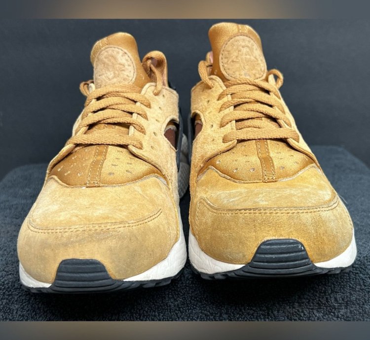 Authentic Nike Air Huarache Prm Wheat Black Light Bone Suede