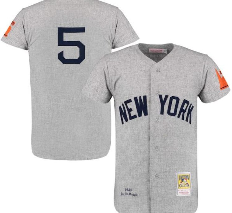 New York Yankees Joe Dimaggio Gray 1938 Throwback Jersey