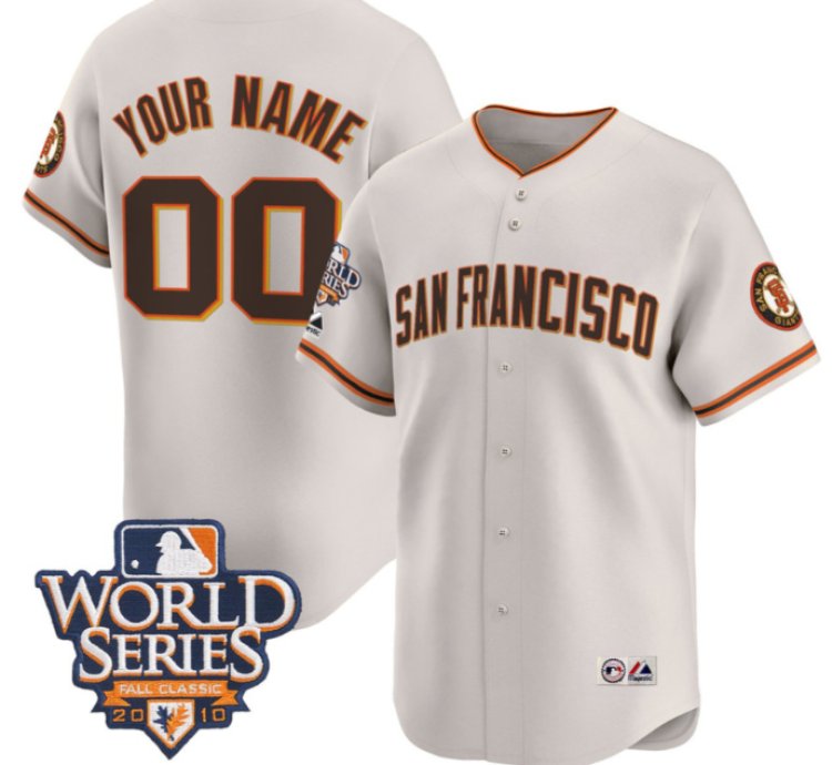 Custom San Francisco Giants Jersey Name And Number Cream All Stitched