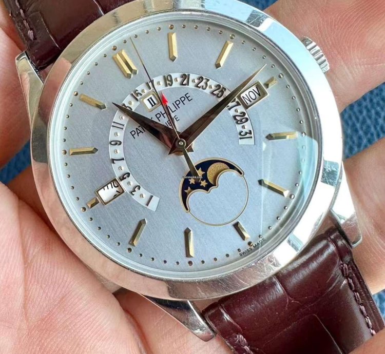 Patek Philippe Perpetual Calendar Platinum Automatic Watch 39 5mm Perpetual Calendar Grand Complications