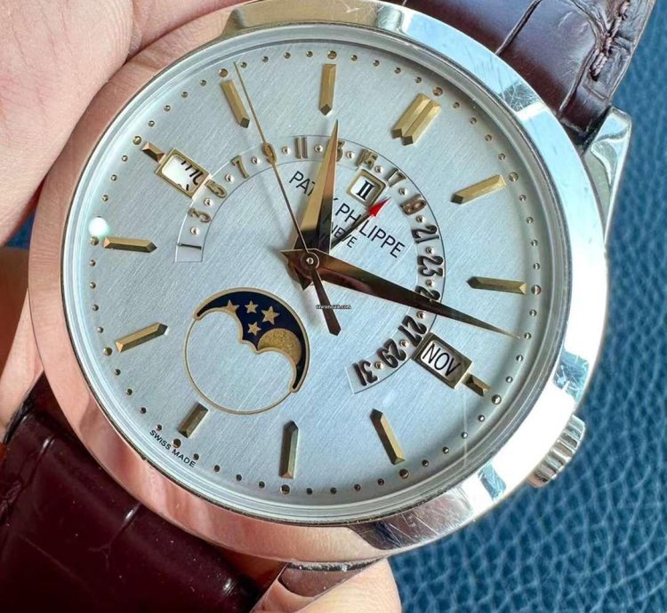 Patek Philippe Perpetual Calendar Platinum Automatic Watch 39 5mm Perpetual Calendar Grand Complications