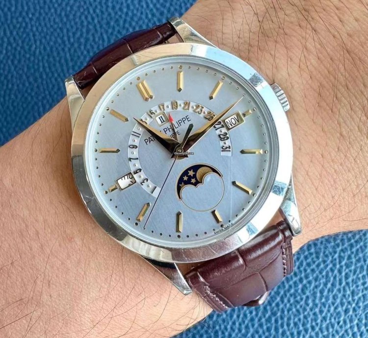 Patek Philippe Perpetual Calendar Platinum Automatic Watch 39 5mm Perpetual Calendar Grand Complications