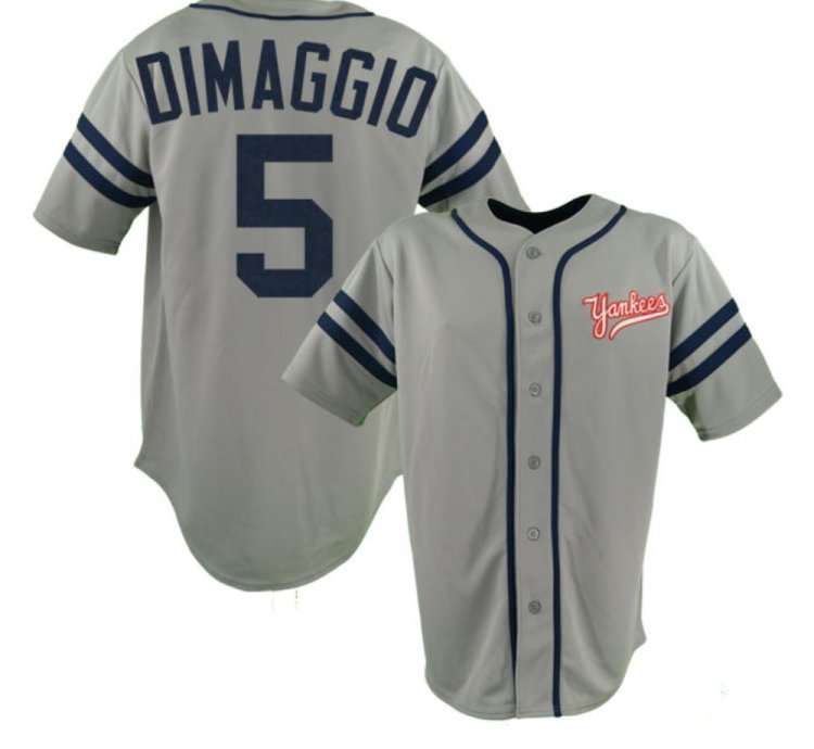 New York Yankees Joe Dimaggio Gray Heater Throwback Jersey