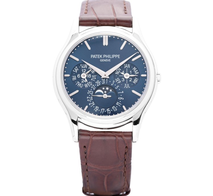 Patek Philippe Perpetual Calendar Platinum Blue Dial 5140p