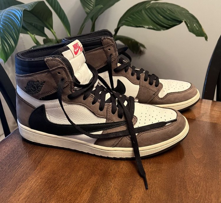 Men Travis Scott Air Jordan 1 Retro High Og Mocha