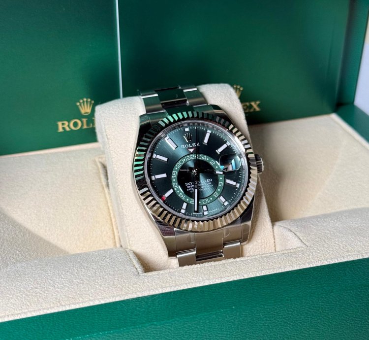 Rolex Sky-dweller Ref 336934 - Neu - 11 2024 - Green Dial - Lc100 - Fullset