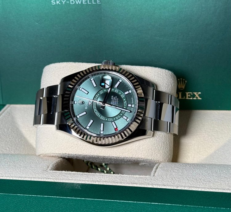 Rolex Sky-dweller Ref 336934 - Neu - 11 2024 - Green Dial - Lc100 - Fullset