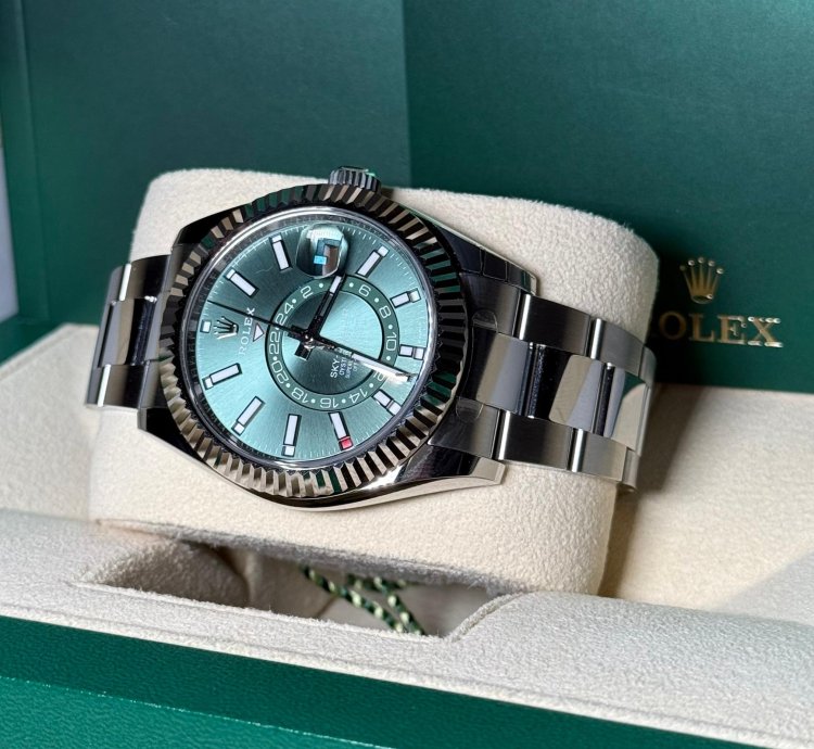 Rolex Sky-dweller Ref 336934 - Neu - 11 2024 - Green Dial - Lc100 - Fullset