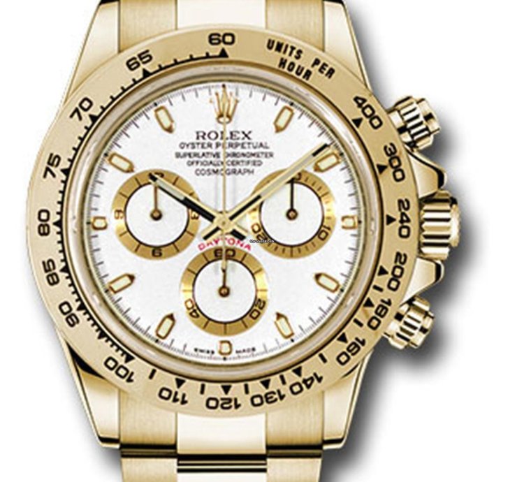Rolex Daytona Unworn 116508 Cosmograph Daytona 18k Yellow Gold Oyster Bracelet 40mm