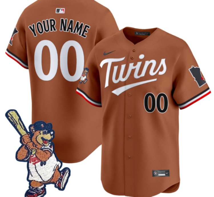 Custom Minnesota Twins Jersey Tc Bear Patch Vapor Premier Limited Stitched
