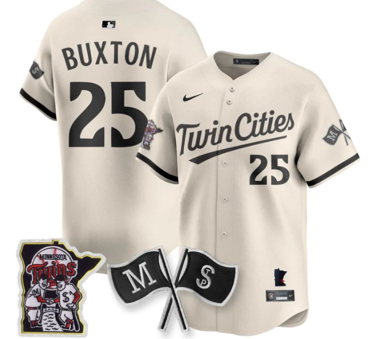 Byron Buxton Jersey 25 Minnesota Twins Alternate Limited Stitched Cream