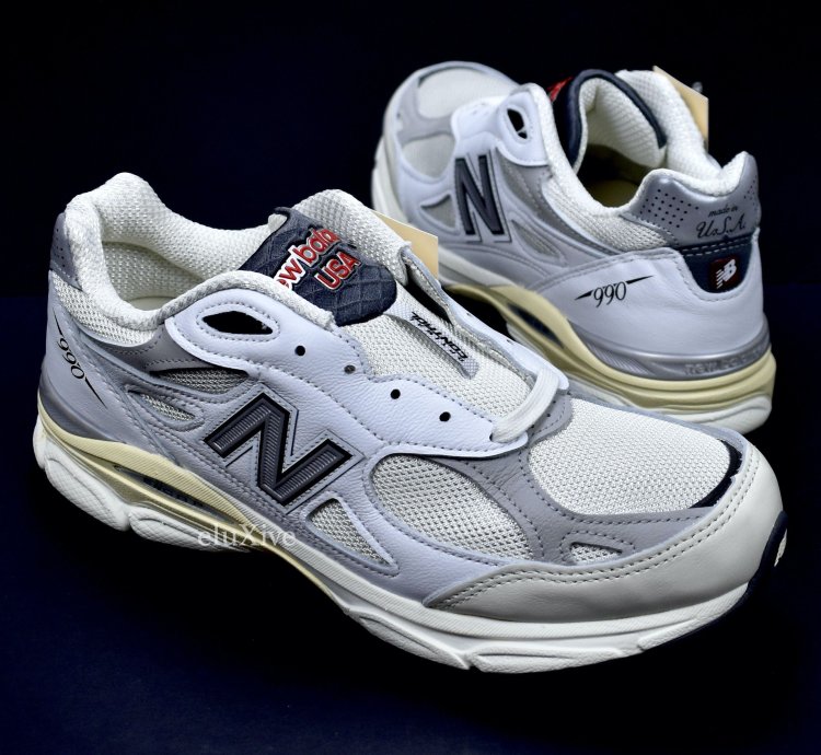 Nb Teddy Santis 990 Tg3 Made In Usa Sea Salt White