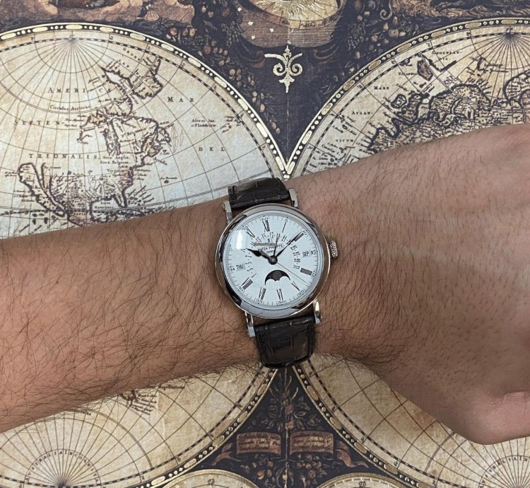 Patek Philippe Perpetual Calendar Retrograde 18k White Gold 38mm Watch 5159g