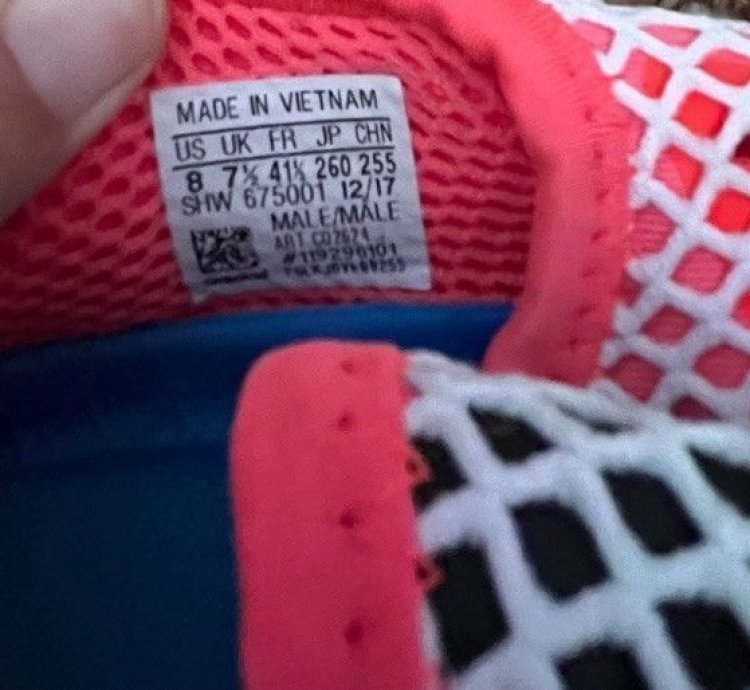 Adidas Deerupt Runner Running Shoes Size 8 Cq2624 Red Mesh