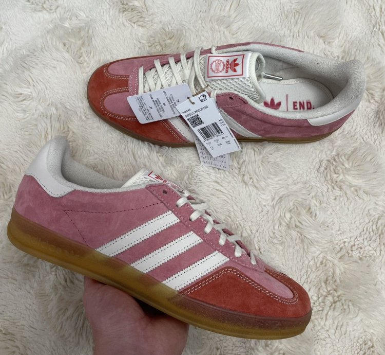 Adidas End Indoor Gazelle Laundromat Pink White Size 12
