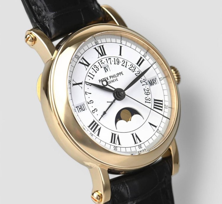Patek Philippe Perpetual Calendar Retrograde 5059j Perpetual Calendar 18k Yellow Gold Full Set