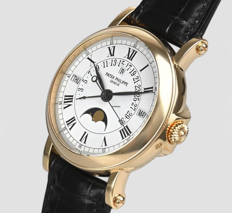 Patek Philippe Perpetual Calendar Retrograde 5059j Perpetual Calendar 18k Yellow Gold Full Set