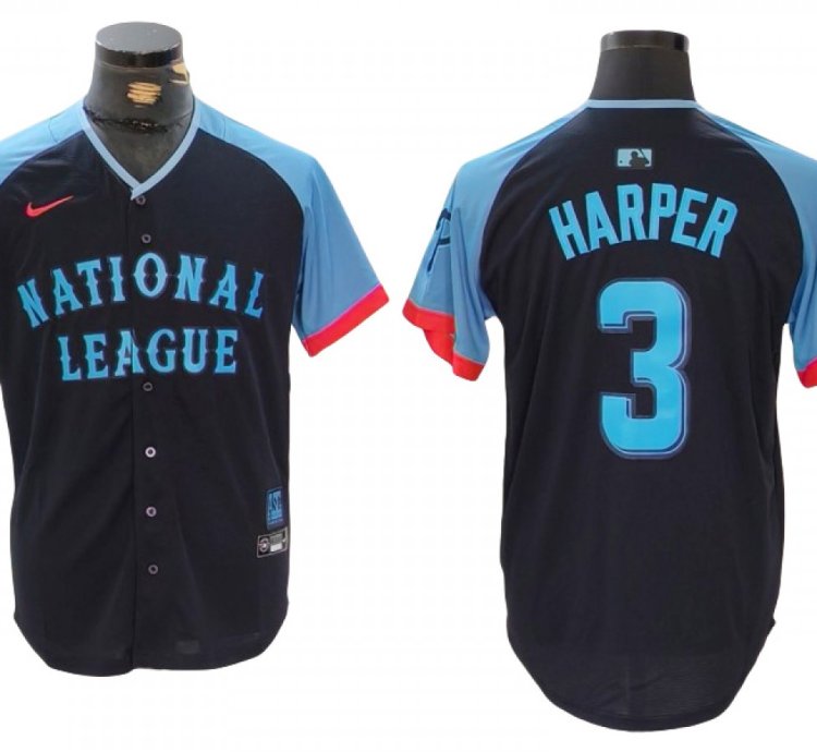 National League 3 Bryce Harper 2024 Mlb All-star Game Limited Jersey - Navy