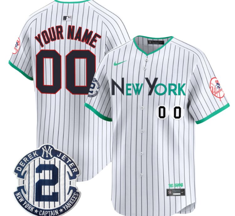 Custom New York Yankees Jersey City Connect Vapor Premier Limited Stitched Pinstripe