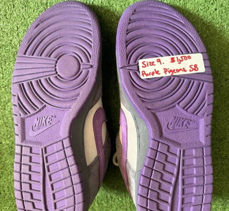 Nike Sb Dunk Low Purple Pigeons Size 9