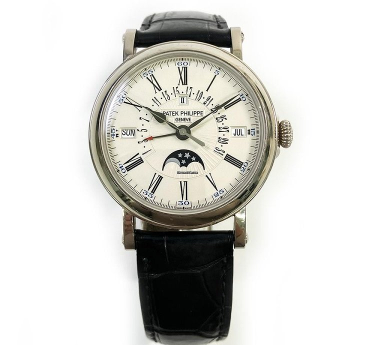 Patek Philippe Perpetual Calendar Steel Silver Roman Dial 5159g-001