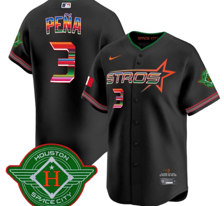 Jeremy Pena Jersey 3 Astros 2025 City Connect Mexico Vapor Premier Limited Stitched Black