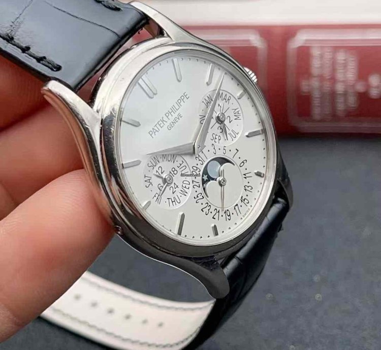 Patek Philippe Perpetual Calendar White Gold Automatic Watch 37mm
