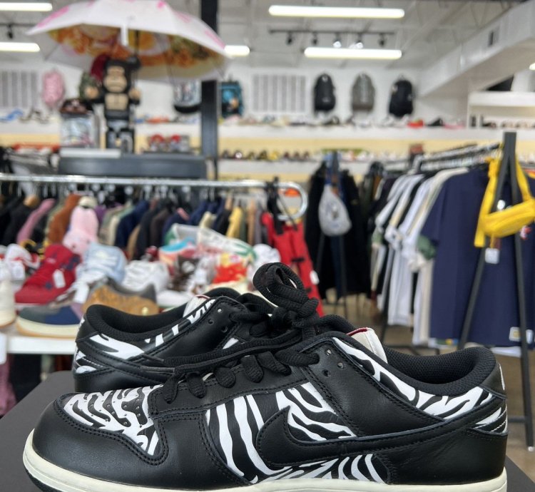 Nike Sb Dunk Low Quartersnacks Zebra Sz 9 5 2021