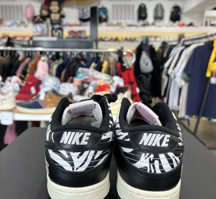 Nike Sb Dunk Low Quartersnacks Zebra Sz 9 5 2021