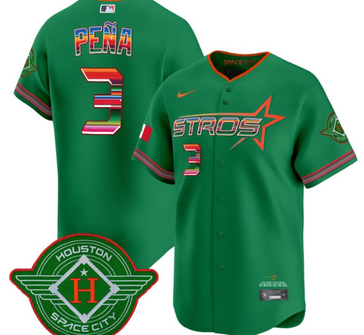 Jeremy Pena Jersey 3 Astros 2025 City Connect Mexico Vapor Premier Limited Stitched Green