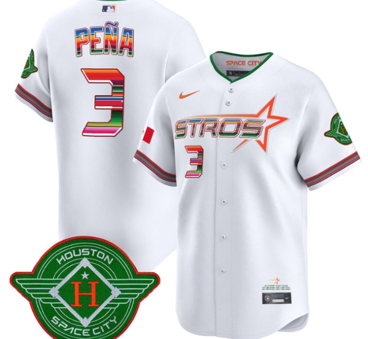 Jeremy Pena Jersey 3 Astros 2025 City Connect Mexico Vapor Premier Limited Stitched White