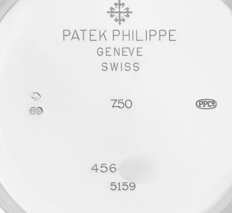 Patek Philippe Perpetual Calendar White Gold Silver Dial Mens Watch 5159