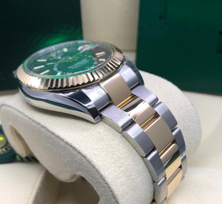 Rolex Sky-dweller Stainless Steel Yellow Gold Black Dial 2022