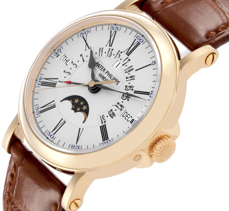 Patek Philippe Perpetual Calendar Yellow Gold Mens Watch 5159 Box Papers